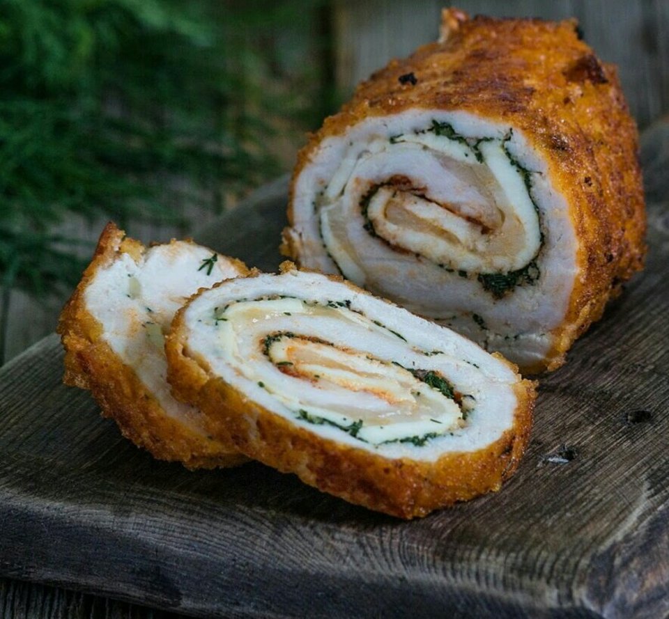 Рецепт рулета с сыром и зеленью
