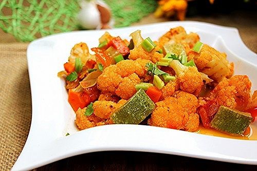 Рецепт рагу с цветной капустой и кабачками